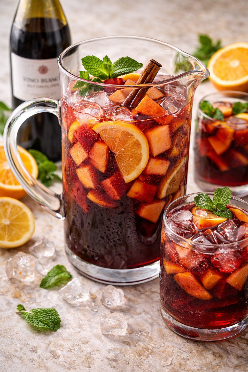 🍹 Sangría con vino sin alcohol y frutas frescas